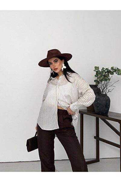 Captival Women's Striped Oversize Shirt