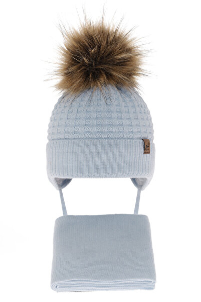 MiniKids Σετ καπέλο και κασκόλ Salam μπλε 42-44