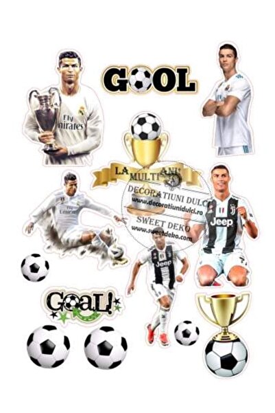 Decoratiuni Dulci Cake image | Football with Ronaldo - Cut out