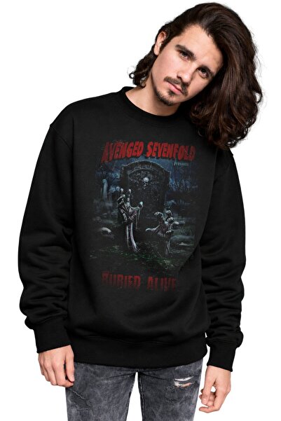 Fuddy Moda Unisex Oversize Avenged Sevenfold Presents Printed Crew Neck Hoodl...