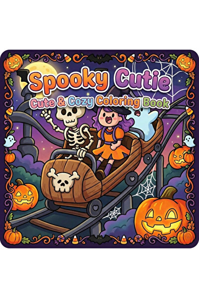 M&H Coloring Spooky Cutie - 21x21 cm Boyama Kitabı, Çocuk ve Yetişkinler için