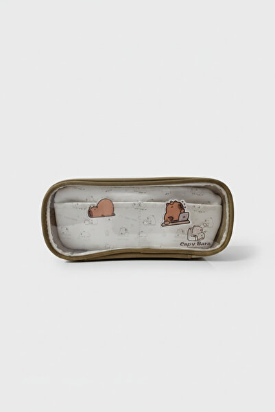 Gökyüzü ışığı Capybara Patterned Stain-Resistant Pen Holder with Transparent ...