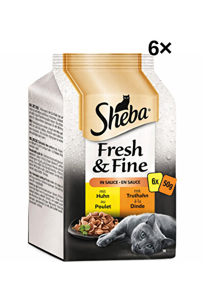 SHEBA Fresh&fıne Kümes Hayvanları Seçkisi 6X50 gr =300 Gr