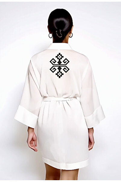 Kidilia Abundance Symbol Motif Muslin Kimono