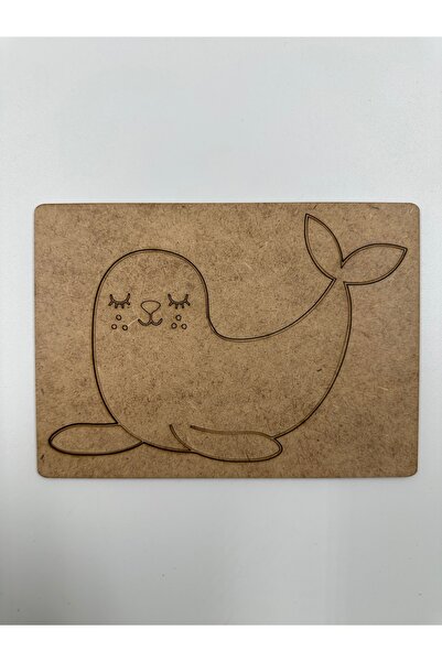 WOODIVA AHŞAP 10 قطع من خشب الحوت للرسم والأنشطة المدرسية والفنون 15 سم