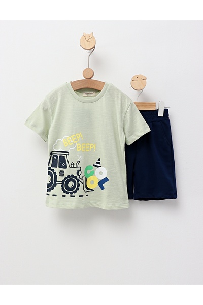 MiniKids Καλοκαιρινή φόρμα, Tractoras, πράσινη 98 (24-36 μηνών)