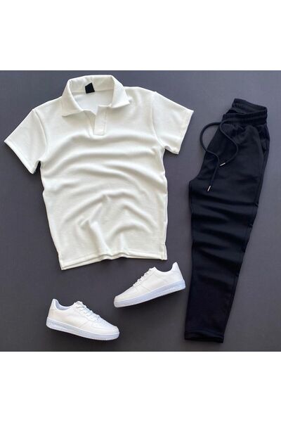 THEGENTMAN Nurse Collar Ribbed Suit for Men