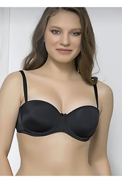 MOONLİGHT Sutien negru fără bretele Moonlight - Suportat