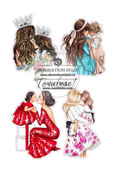 Decoratiuni Dulci Представете си cometibila - mama si fetita - Decupat