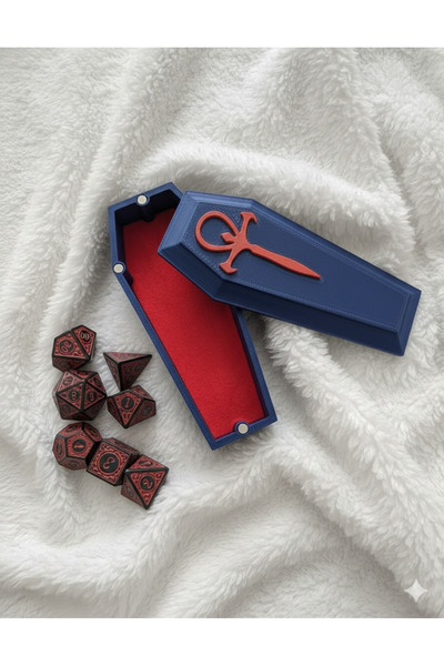 Coffin Dice Box (Vampire-Kırmızı) Zar ( Zar Dahil Değildir)