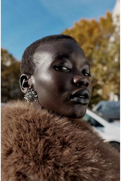 VOBEEYKU Brand Model Special Series Stone Flower Earrings