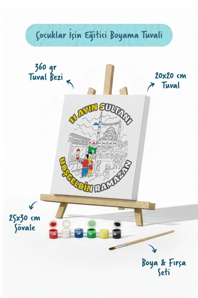 Tabdiko Ramazan Eğitici Boyama Seti Mahallede Ramazan Coşkusu (Şövaleli)