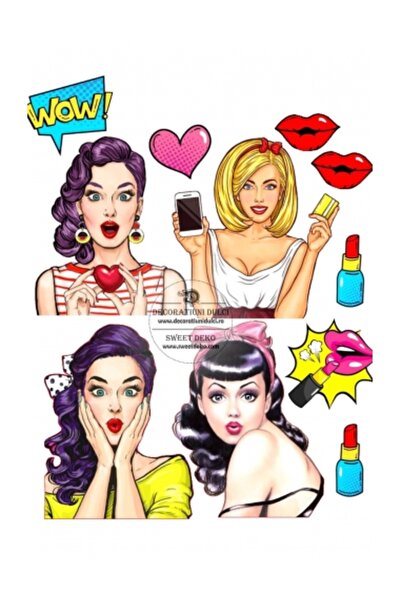 Decoratiuni Dulci Wow girl - edible image - Cut out