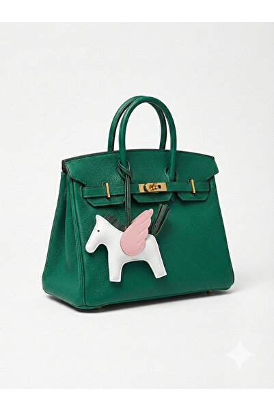 MİK Store إكسسوار حقيبة على شكل كلب من الجلد البني وسلسلة مفاتيح