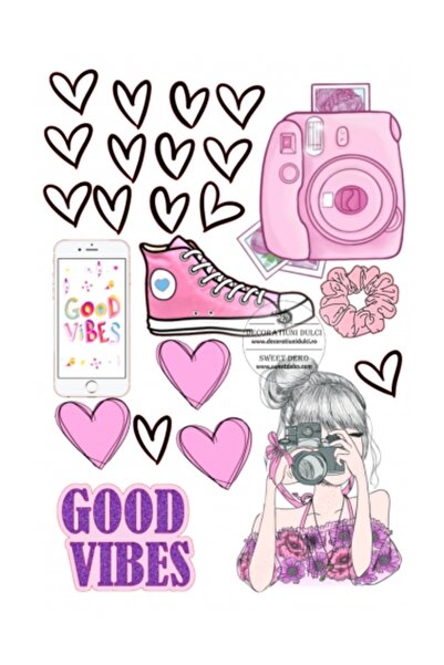 Decoratiuni Dulci Καλά vibes, φανταστείτε cometibila - Decupat