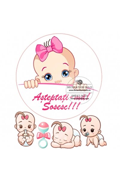 Decoratiuni Dulci Sweet baby girl edible image - Cut out