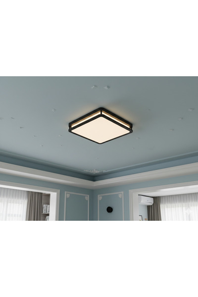 ECONA 24W Kare Led Tavan Armatür 6500K Beyaz Işık – Sıva Üstü Modern Tavan La...