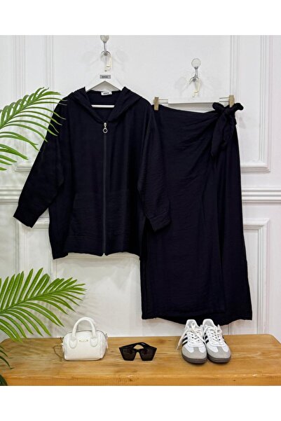 onix Elif Skirt Suit Black