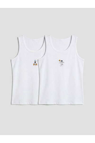 LC Waikiki Seray New Season Tricou pentru băieți cu gât rotund, pachet de 2