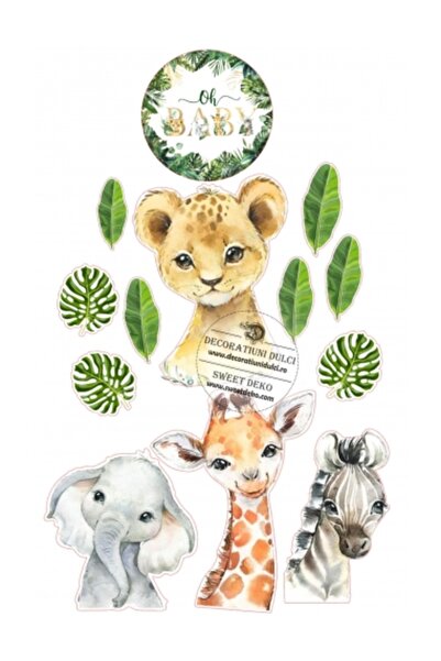 Decoratiuni Dulci Aniversarea puiului de leu, imagine pentru tort - Decupat