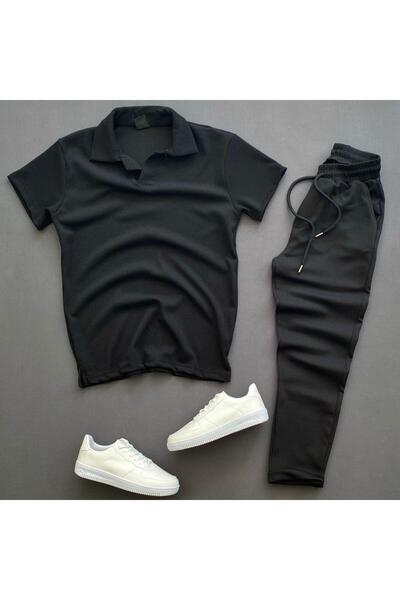 THEGENTMAN Nurse Collar Ribbed Suit for Men