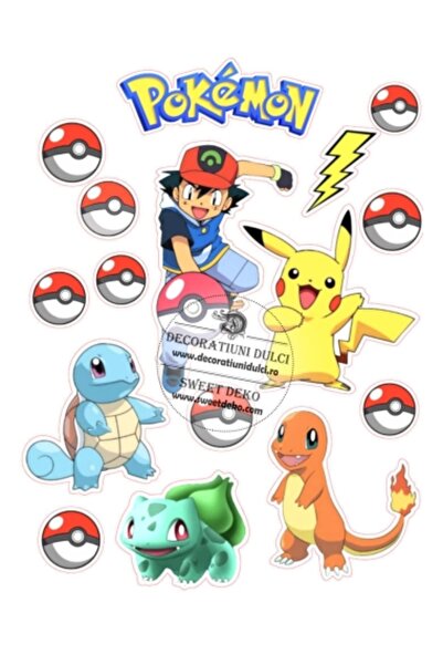 Decoratiuni Dulci Pokemon characters edible image - Cut out