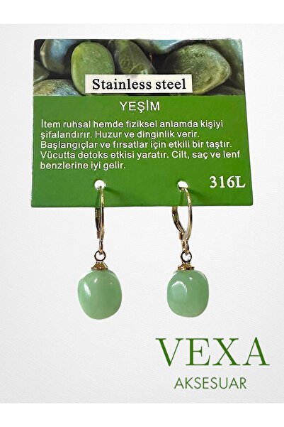 Vexa Aksesuar Natural Stone Earrings 316L Stainless Steel Earrings – Boxed – ...