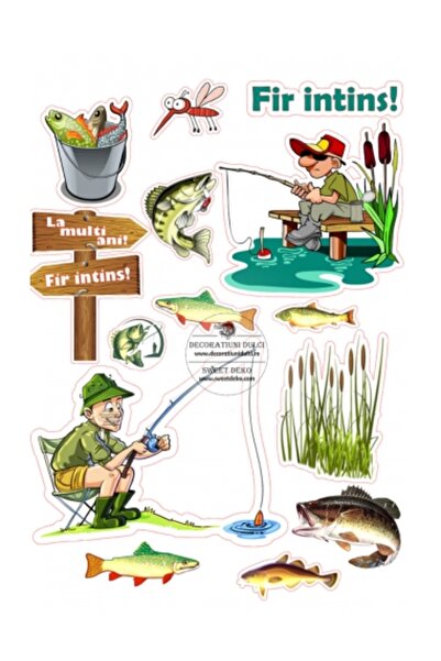 Decoratiuni Dulci Φανταστείτε cometibila doi pescari - Decupat
