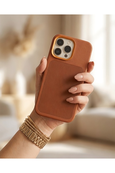 KILIF HOUSE iPhone 17 Pro Compatible Luxury Vegan Leather Animated Magsafe Su...