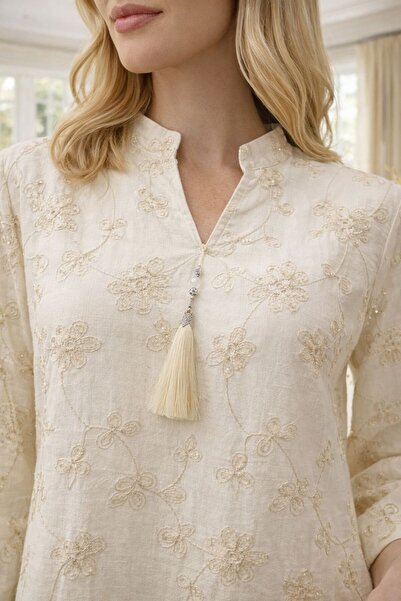 ELLA Kuwaiti jalabiya with thread embroidery for Eid