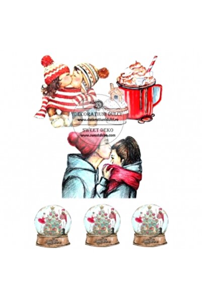 Decoratiuni Dulci Представете си cometibila зимна любов - Decupat