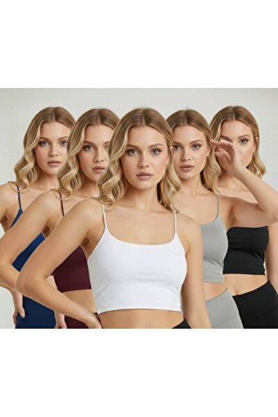 HUMAN LOVE Thin Strap Crop Top with 5 Color Choices...