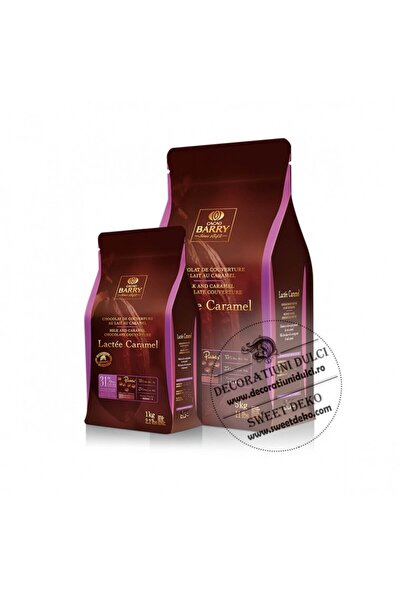 Decoratiuni Dulci Ciocolata cu lapte, lactee caramel 31%, Cacao Barry - 5kg