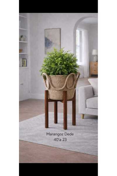 KOVANCI MARANGOZ DEDE AHŞAP SAKSILIK SAKSI STANDI DEKORATİF RAF DÜZENLEYİCİ +...