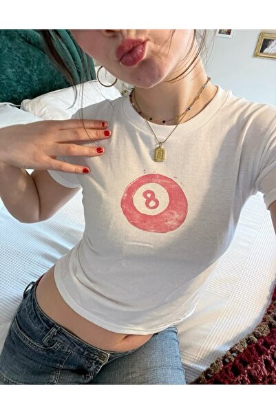 SVART WEAR Billiards 8 Printed Cotton Crew Neck Slim Fit Basic Body