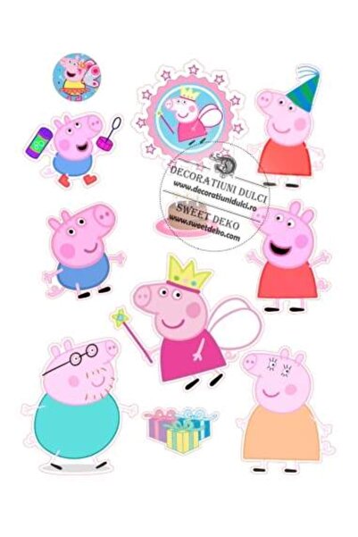 Decoratiuni Dulci Peppa Pig party edible image - Cut out