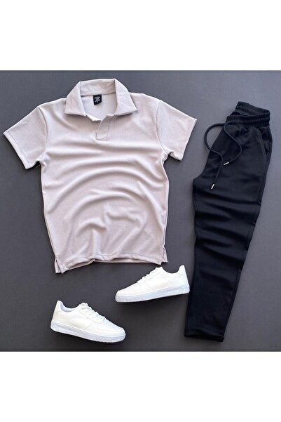 THEGENTMAN Nurse Collar Ribbed Suit for Men