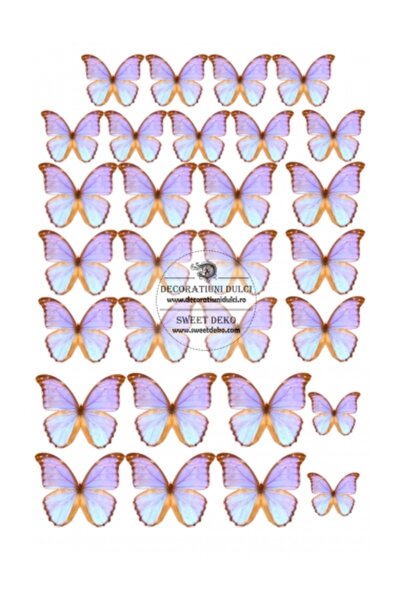 Decoratiuni Dulci Imagine comestibila purple butterflies with hints of gold -...