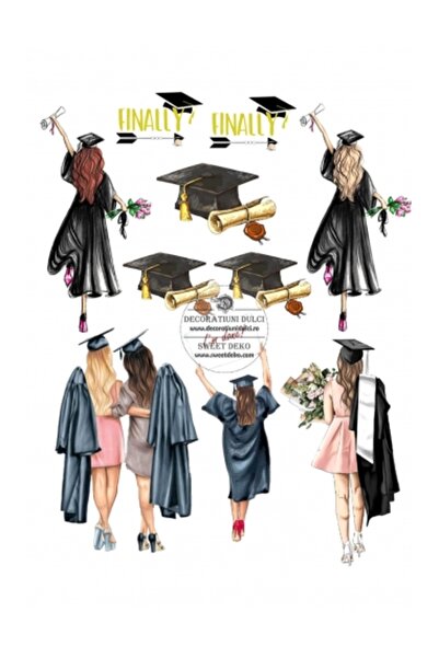 Decoratiuni Dulci Представете си comestibila absolvente - Decupat