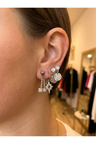 ELUNE İSTANBUL & Milano – Moonlight Star Figured Earring Set