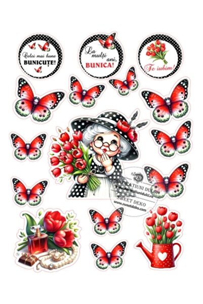 Decoratiuni Dulci Представете си cometibila Bunicuta si lalele - Decupat