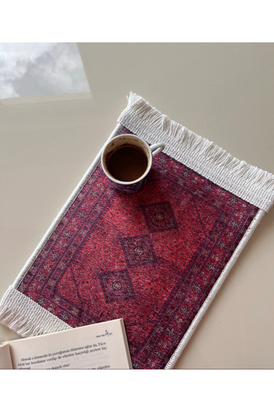 Vesile Atölye Mini Dekoratif Halı, Hümayun Desen, Baş Seccadesi