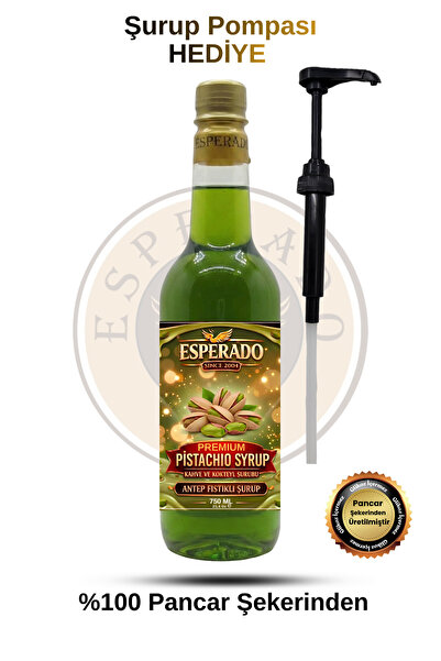 ESPERADO PREMIUM ANTEP FISTIĞI AROMALI KAHVE ŞURUBU 750 ML - BARİSTA SERİSİ