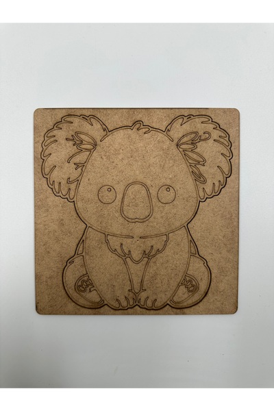 WOODIVA AHŞAP 1 Piece Koala Wooden Painting School Event Activity Art 15 cm