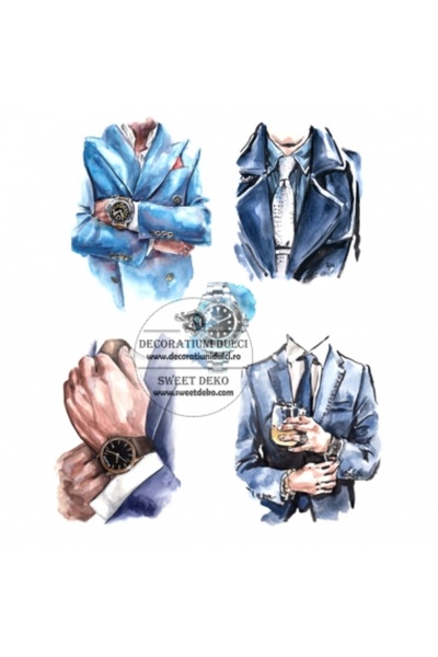 Decoratiuni Dulci Imagine comestibila men in a suit - Decupat