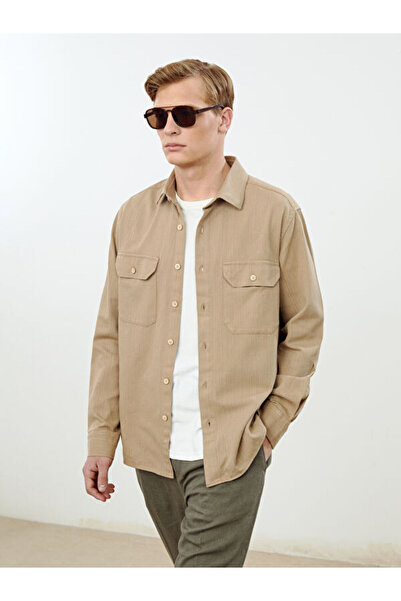 LC Waikiki Comfortable Fit Long Sleeve Linen Blended Men's Shirt
