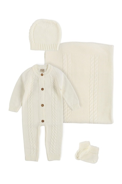 MiniKids Set cadou 4 piese acrilic, alb 68 (3-6 luni)