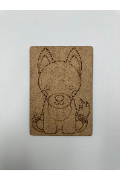 WOODIVA AHŞAP 10 Pieces of Fox Wooden Painting School Event Activity Art 15 cm