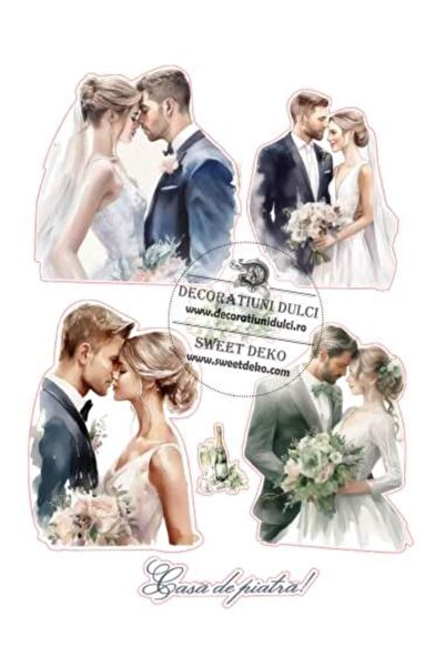 Decoratiuni Dulci Представете си cometibila tineri casatoriti - Decupat