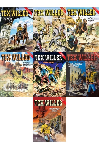 Çizgi Düşler Tex Willer 1-2-3-4-5-6-7. Ciltler 7 Kitap Seti